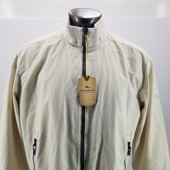 Tommy Bahama Mens  Sand Catalina Cruiser T5488 Full Zip Cotton Nylon Jacket Sz L - Picture 3 of 13
